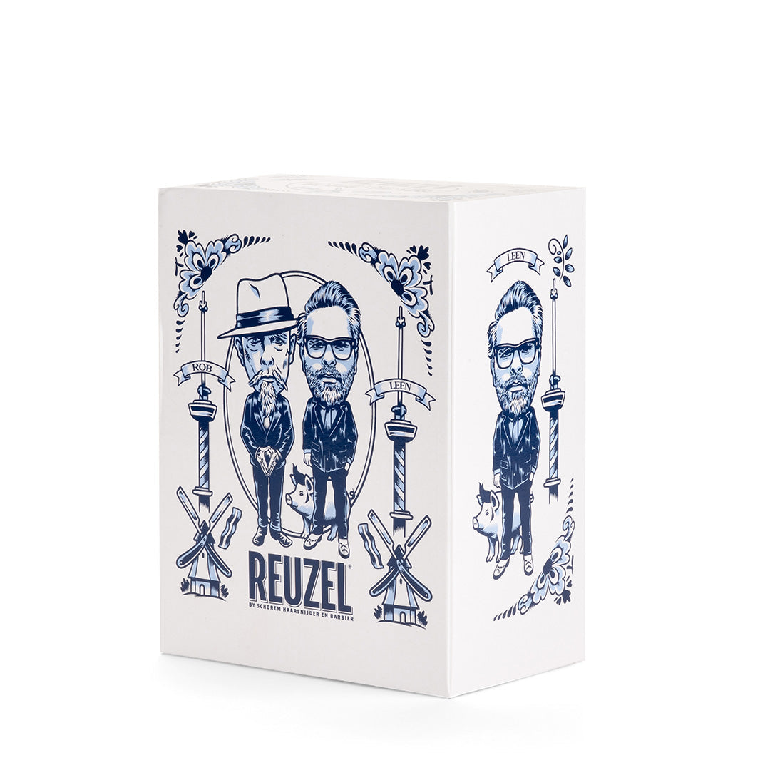 Reuzel Founders' Bobble Head figure, detailed caricature with expressive face and signature style, displayed on a plain background.