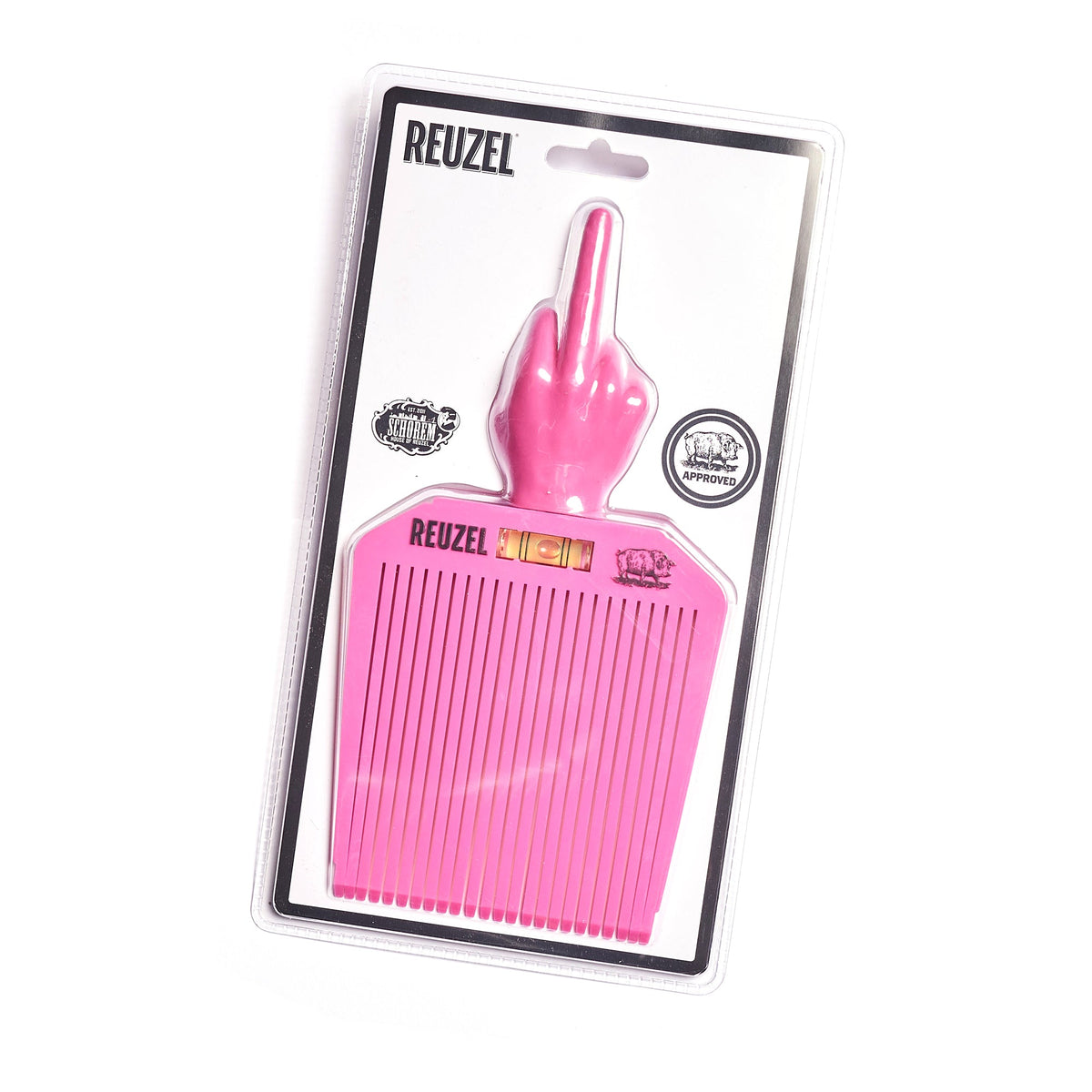 Reuzel Bird Flat Top Comb in packaging, featuring a sleek black flat top comb for grooming and styling hair.