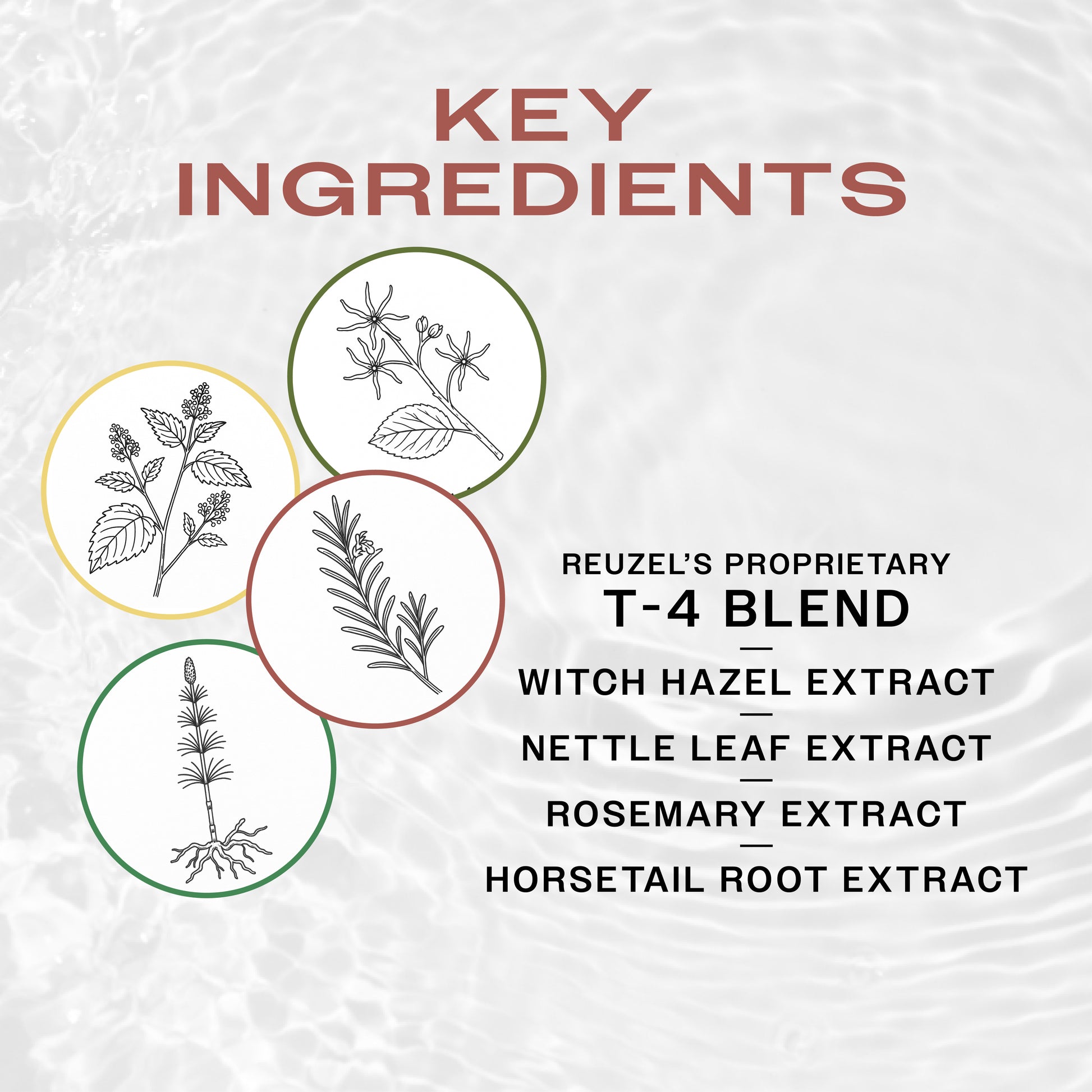 Reuzel Hair Tonic bottle with label and spray nozzle, close-up shot showing product details and branding.